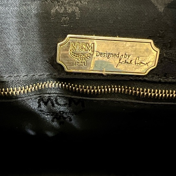 MCM Black Logo Backpack